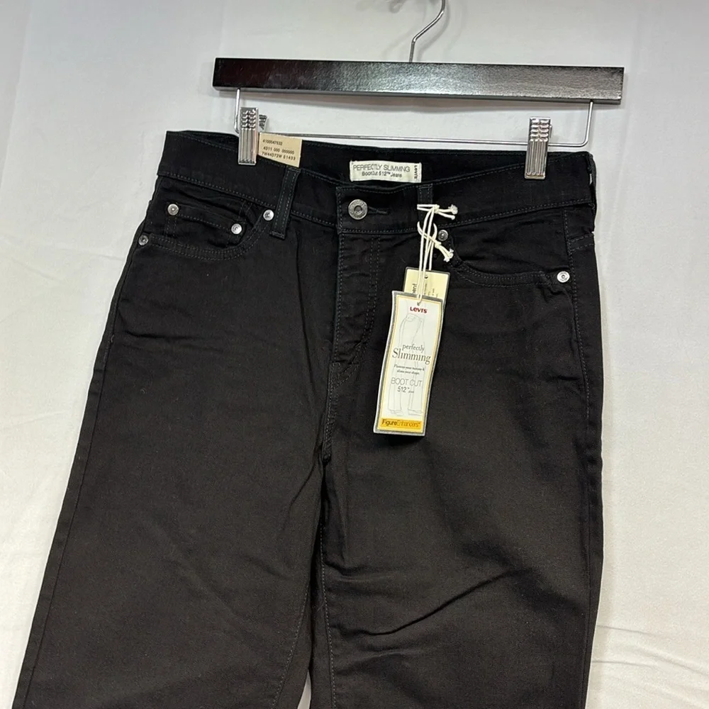 Levi’s 512 perfectly slimming flatten bootcut figure enhance Black Jeans - Picture 2 of 10